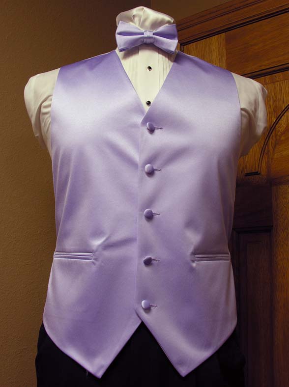 Lavender ​Vest Men's Satin Vest With Adjustable Back Spencer J's Signature  Collection