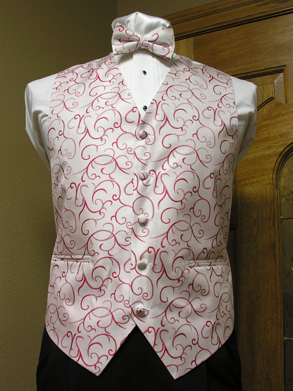 Vest Ivory Full Back Neck Tie Swirl Imperial Tuxedo Steampunk Wedding Pocket 
