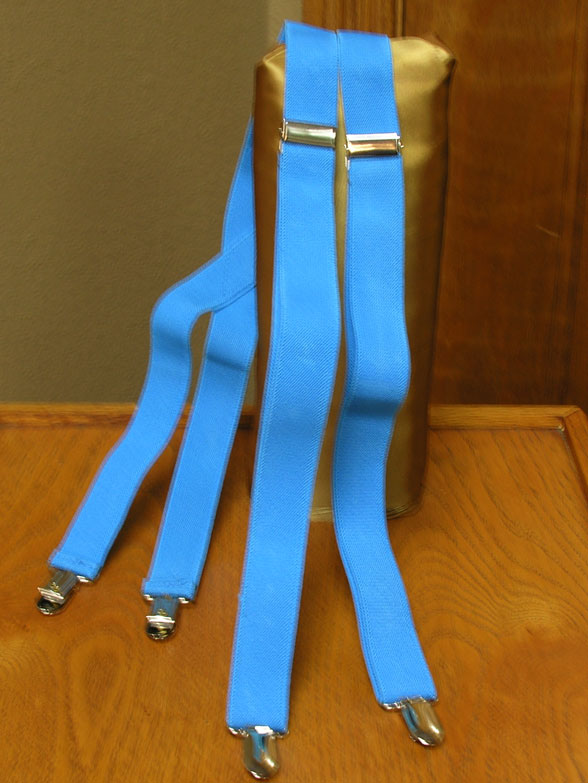 Slim Neon Blue Clip-On Braces